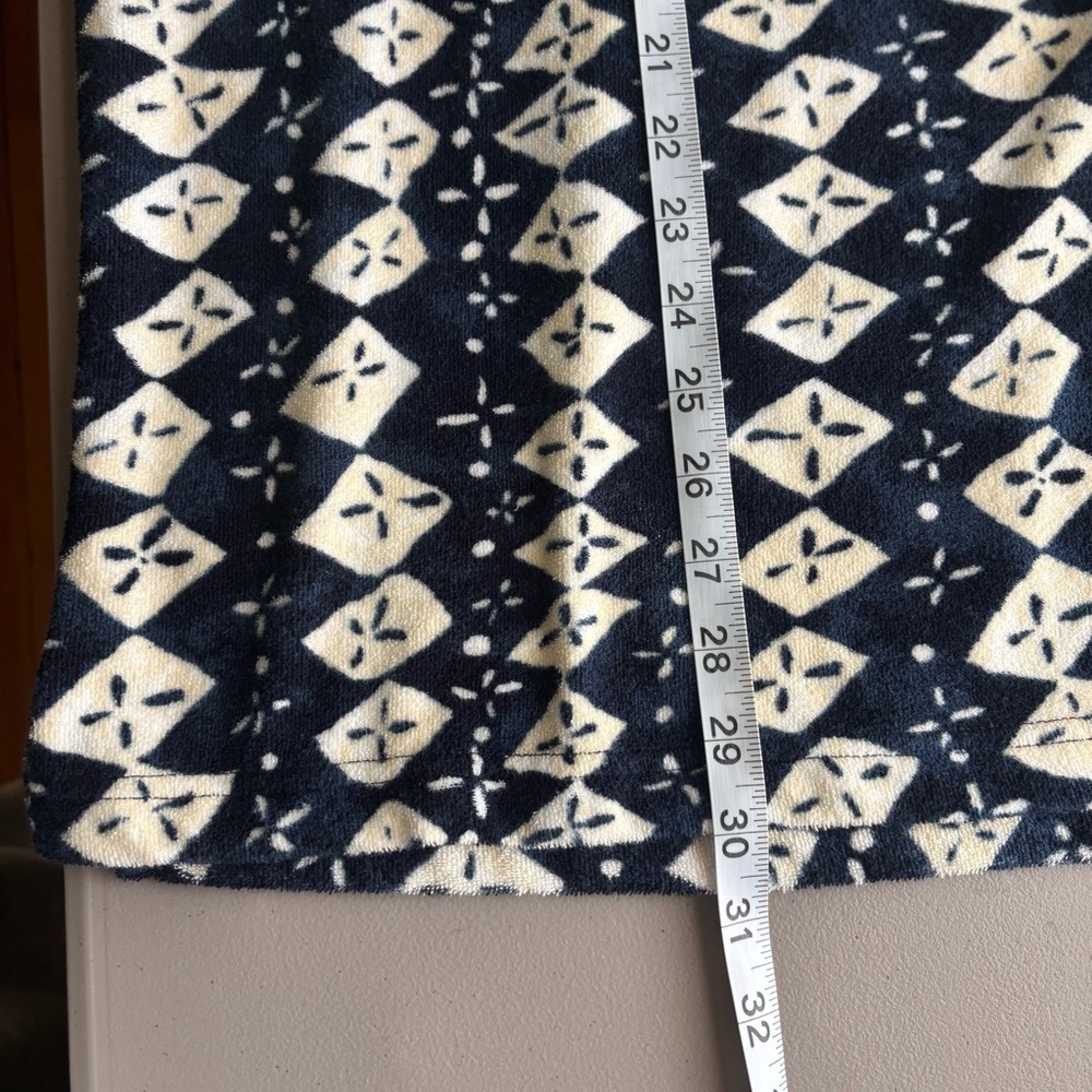NWT J Crew polo oarsman navy terry cloth deco vacation poolside retro XXL - Picture 8 of 9